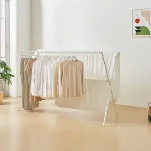 아이템톡 하이얀 이불빨래건조대 화이트 확장형 접이식 스틸파이프 국내생산