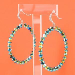 [쥬아나윤] 실버 스와로브스키 링 귀걸이