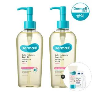 [공식] 더마비 데일리 모이스처 바디오일 200ml (프레쉬피치) x2개+(랜덤견본)튜브+3매