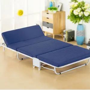 ETN 더바인 3단 접이식 침대 포근한 매트리스 간이 캠핑 휴대용 헤드 각도조절