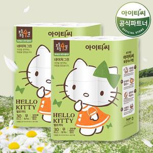 헬로키티 네이처그린  4겹 2팩 총 60롤