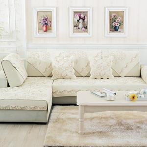 [러빙랩]로맨틱로즈 밀크 순면 쇼파패드 3인용 소파 70x180cm