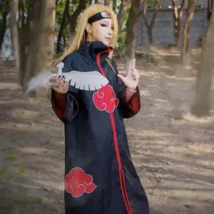 나루토 아카츠키 코스프레 옷 망토 의상+서클렛 할로윈 졸업사진