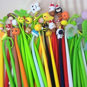 귀여운 볼펜 새싹 은방울 할로윈 호박 콩나물 풀벌레 나비 벌 무당벌레 꿀벌 복숭아 어린새싹 병아리 달팽이 해바라기 치아 산타 버섯 곰돌이 중성 잘써지는 선물 펜 젤펜 UV컬러인쇄