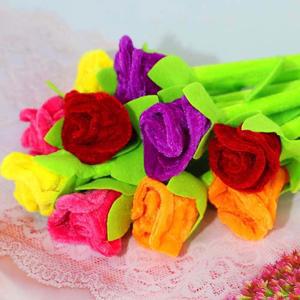 장미꽃볼펜/꽃볼펜/조화/꽃한송이