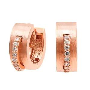 [비앤비골드] 14K/18K 심플 원터치 화이트큐빅 귀걸이 한쌍 JNE22088