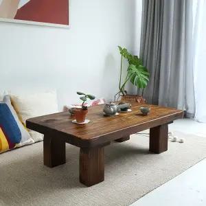 해찬솔 소나무 통원목 좌식테이블 1000/원목좌탁/거실테이블/소파테이블