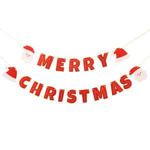 크리스마스 종이 가랜드 (볼드산타) 연말 파티 소품