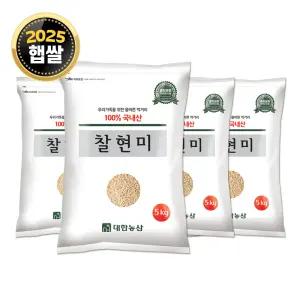 국산 찰현미 20kg (5kgx4) / 25년 햅쌀 찹쌀현미 잡곡쌀 현미쌀
