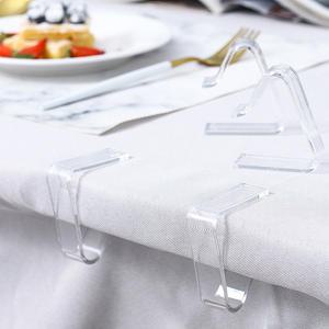 1+1 투명 식탁보 테이블보 고정 클립 4P 커버 시트 클립 러너 집게 밀림 방지 무