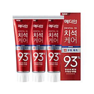 메디안 치석케어 구취제거 치약 120g 3입