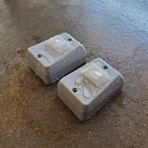 다용도 방수 스위치 2개 방우형스위치 방수커버 HTR-WPS