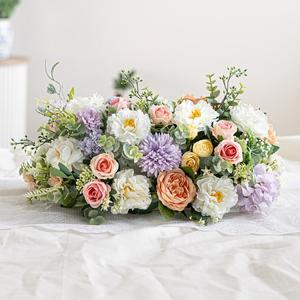 수국 조화 꽃 센터피스 셀프웨딩 노블 베리 40cm 인테리어 테이블 장식 소품 촬영 행사 브라이덜샤워