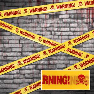 할로윈 워닝테이프 옐로우 접근금지 범죄현장 안전띠