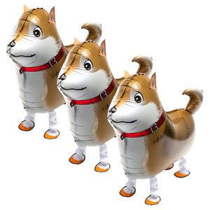 파티팡 동물은박풍선 걸어다니는 강아지 진돗개 산보풍선, 3개