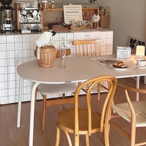 한샘 미나 스틸 타원형 6인 1600 식탁