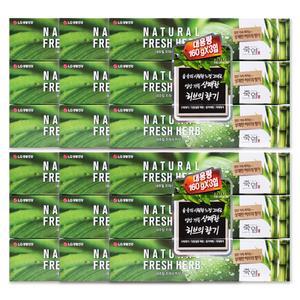 엘지 죽염 네추럴 프레쉬 허브 치약 160g 3입 X 6개