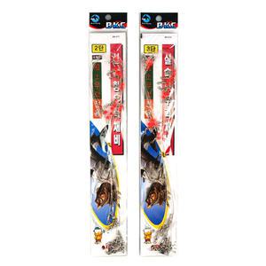 실속형 우럭채비 2단/3단 4개 1세트 외수질 편대 농어