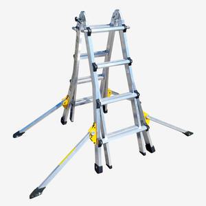 일반 LS-4단 사다리 HSN-L1003 전도방지 아웃트리거 부착 A형 H형다목적 사다리