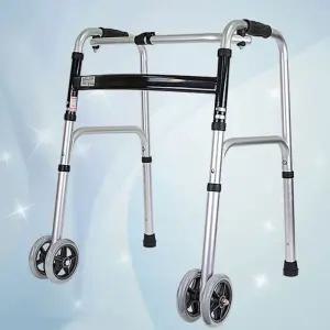 고령자 옥내용 접이식 1단 더블 바퀴 워커 이동 보행 보조기 HY511