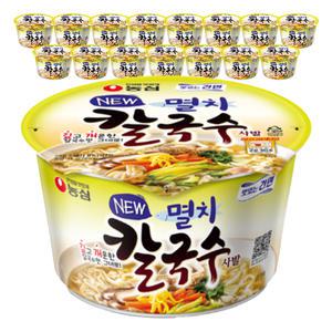 농심 멸치칼국수 사발, 75g, 16개