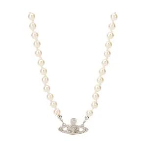 공용 미니 바스 릴리프 크림 목걸이 63010100 P104