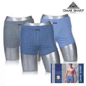 [오마샤리프]남성 면 사각 트렁크 팬티 3종 세트 OST4006