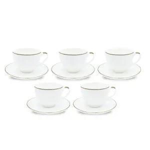 [한국도자기] 골드 데시나 커피잔 5인세트 10p 사무실 결혼 홈카페