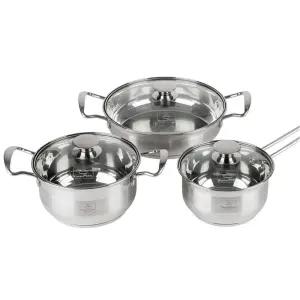 키친파워 IH스텐 인덕션 냄비 3종 세트 16편수+18양수+24전골