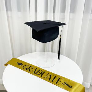 졸업식 학사모 축하 모자 졸업 기념 어깨띠