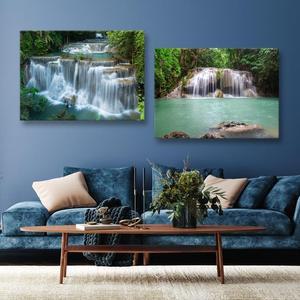 가로 풍수지리 돈들어오는 폭포 그림 사진 액자 캔버스20호