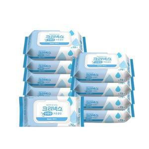 크리넥스 수앤수 코튼클린 베이직 물티슈 72매 10팩SD