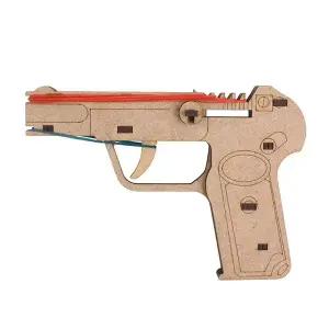 영공방 나무 조립 키트 DIY 안전한 장난감 고무줄 총 안중근 의사의 총 브라우닝 M1900 CM 878