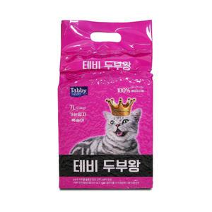 테비 두부왕 가는입자 복숭아 7L 고양이모래
