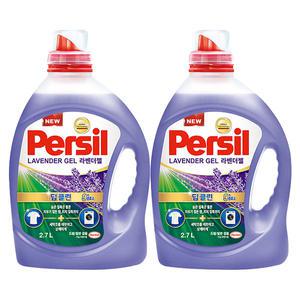 퍼실 라벤더 드럼/일반 겸용 액체세제, 2.7L, 2개