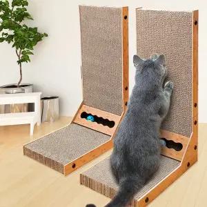 크림펫 고양이 수직 스크래쳐 공놀이 L자형 기본형