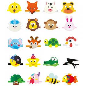 역할놀이 동물머리띠 펠트 부직포 가면 연극