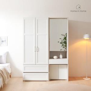 [홈인홈]코튼화이트 키큰 서랍옷장 화장대세트 1400_N11