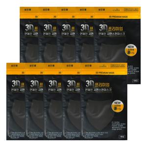 3D 프리미엄 연예인 사면스판마스크 블랙 1매입 10개