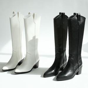 N 천연소가죽 네임드 웨스턴 롱부츠