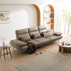 [다우닝]플랫b 4인 콤팩트 스윙 전체 천연가죽 소파+스툴