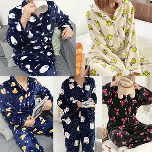 남자카라밍크세트/밍크잠옷/울트라잠옷/남여공용/수면/남성/기모/긴팔상하/커플1