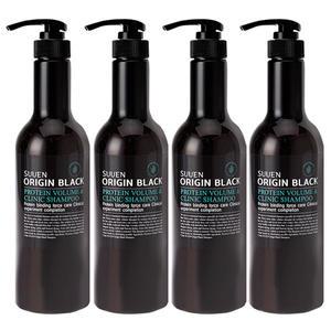 수앤 오리진블랙 샴푸700mlx4 리얼 단백질 볼륨샴푸 대용량