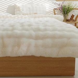 [은남침구]겨울차렵 30미리 롱파일 초극세사 부드러운 프리미엄이불 퀸이불+베개세트-2color