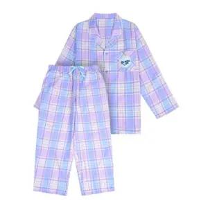 [롯데백화점]예스 선염트윌기모 체크 바이올렛 남파자마 YSMNZ851