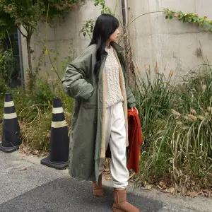 [하프클럽/]누아 박시핏 덤블 패딩 야상