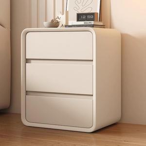 다용도 침실 크림색 서랍 수납장 둥근 모서리 심플 협탁 테이블