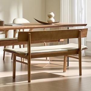 [퍼니츠]레스티 3인 자작나무 원목 등받이 식탁 벤치의자 우드 카페 인테리어 긴의자