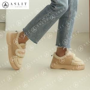 [신세계몰][애슬릿] 뽀글이 털 찍찍이 플랫폼 안감 퍼 겨울 로퍼