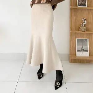 [하프클럽/]밴딩 무지 머메이드 인어 니트 롱 스커트 7415 여성의류
